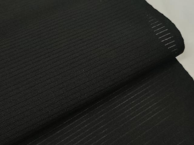 平和屋着物＊夏物 黒紋付 黒反物 着尺 絽 大禮黒 逸品 未使用 DABA7863zzz