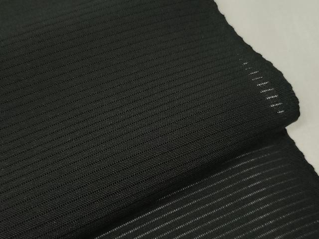 平和屋着物＊夏物 黒紋付 黒反物 着尺 絽 藍下黒染 旭光黒 逸品 未使用 DABA7864zzz