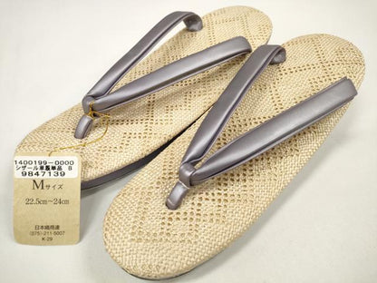 平和屋着物＊夏物 和装小物 草履 シザール草履 23.5cm 逸品 未使用 DABA7921zzz