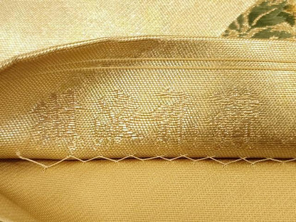 平和屋着物◎六通柄袋帯　唐織　地紙雅趣文　琳派礼讃　金糸　引箔　正絹　逸品　DABA8045xg
