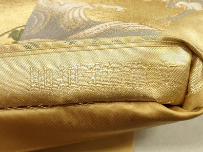 平和屋着物◎六通柄袋帯　唐織　地紙雅趣文　琳派礼讃　金糸　引箔　正絹　逸品　DABA8045xg