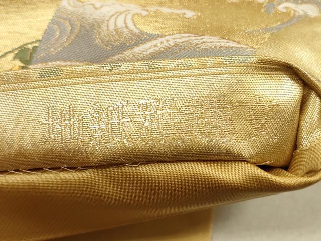 平和屋着物◎六通柄袋帯　唐織　地紙雅趣文　琳派礼讃　金糸　引箔　正絹　逸品　DABA8045xg