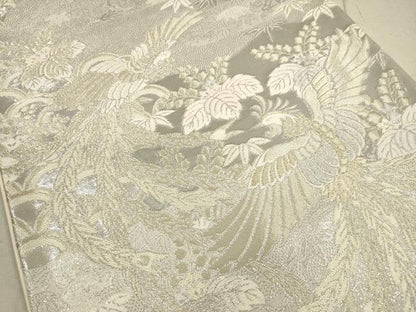 平和屋着物◎六通柄袋帯　鳳凰花文　金銀糸　正絹　逸品　DABA8169xg