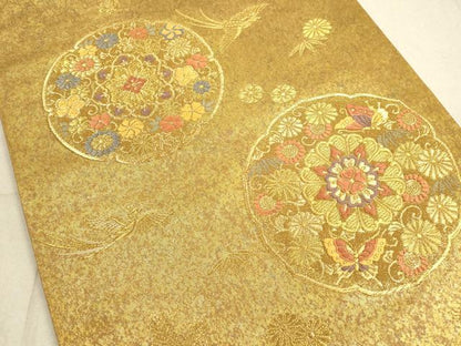 平和屋着物◎六通柄袋帯　天平の国宝　金糸　引箔　正絹　逸品　DABA8201xg