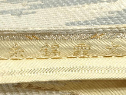 平和屋着物◎六通柄 本袋帯 来錦霞文 銀糸 正絹 逸品 DABA8236xg