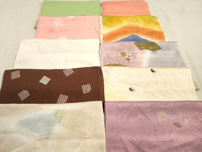 平和屋着物★和装小物　帯揚げ10枚セット　正絹　逸品　DABA8249xg