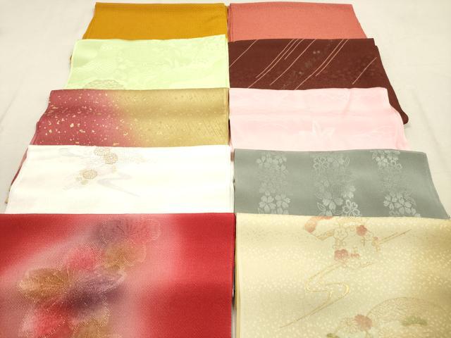 平和屋着物★和装小物　帯揚げ10枚セット　丹後ちりめん　正絹　逸品　DABA8294xg