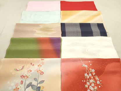 平和屋着物★和装小物　帯揚げ10枚セット　丹後ちりめん　正絹　逸品　DABA8302xg