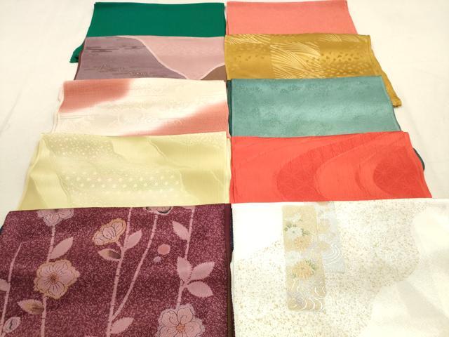 平和屋着物★和装小物　帯揚げ10枚セット　正絹　逸品　DABA8307xg