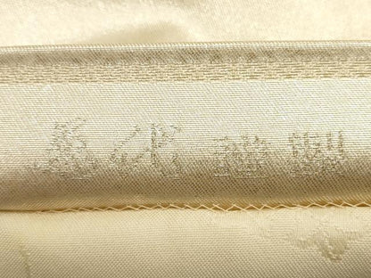 平和屋着物◎萬代謹製　太鼓柄袋帯　うるし箔　花喰い鳥　正絹　逸品　DABA8332xg