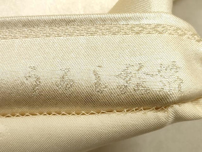平和屋着物◎萬代謹製　太鼓柄袋帯　うるし箔　花喰い鳥　正絹　逸品　DABA8332xg
