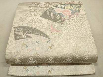 平和屋着物◎六通柄袋帯　唐織　京どんす　プラチナ箔二重織　正絹　逸品　DABA8339xg