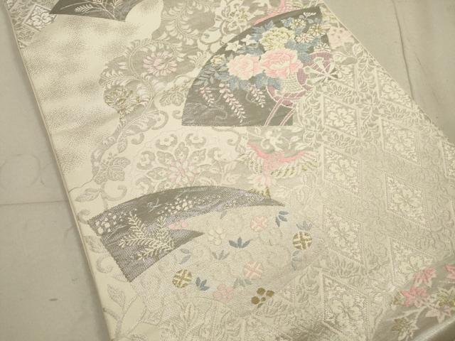 平和屋着物◎六通柄袋帯　唐織　京どんす　プラチナ箔二重織　正絹　逸品　DABA8339xg