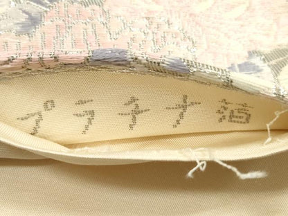 平和屋着物◎六通柄袋帯 唐織 清香鳳凰文 プラチナ箔 正絹 逸品 DABA8375xg