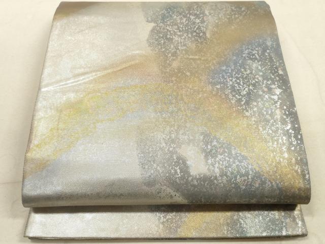 平和屋着物◎全通柄袋帯　霞文　平成無壇箔　正絹　逸品　DABA8447xg