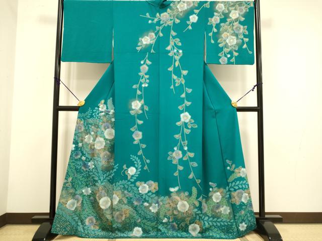 辻が花  着物 金彩 平和屋着物○訪問着 辻が花 暈し染め 金彩 正絹 逸品 DABA8576du