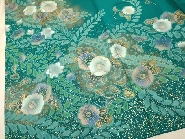 平和屋着物○訪問着 辻が花 暈し染め 金彩 正絹 逸品 DABA8576du