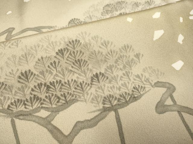 平和屋着物●男性　色留訪問着　作家物　手描き　箔散らし松文　暈し染め　正絹　逸品　DABA8669du