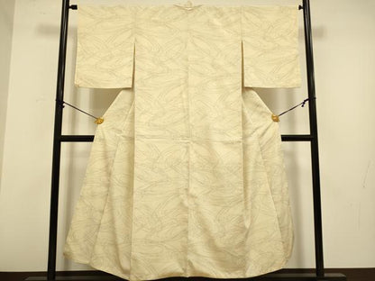 平和屋着物■上質なお召　抽象文様　正絹　逸品　DABA8687du