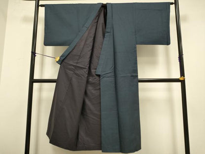 平和屋着物■男性 紬 アンサンブル 100亀甲 総詰め 正絹 逸品 DABA8793du