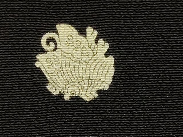 平和屋着物■豪華黒留袖　駒刺繍　扇松文　金彩　正絹　逸品　DABA8800du