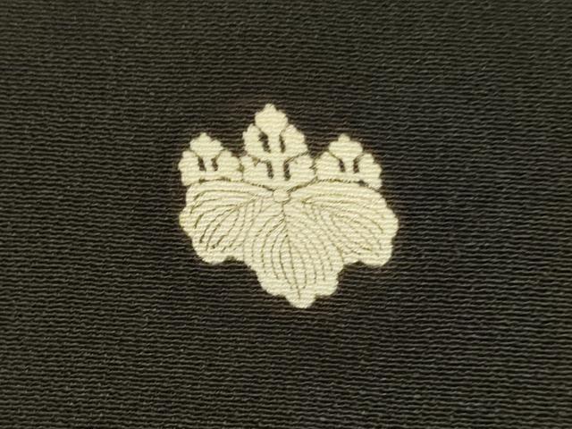 平和屋着物■豪華黒留袖　駒刺繍　扇花鳥文　金彩　正絹　逸品　DABA8807du