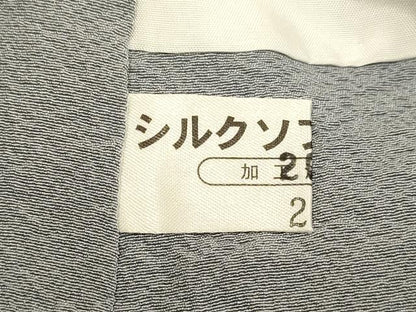 平和屋着物●上質な色無地　桔梗鼠色　正絹　逸品　DABA8881du