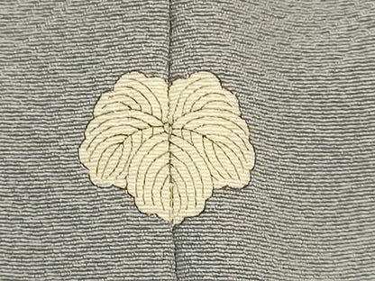平和屋着物●上質な色無地　桔梗鼠色　正絹　逸品　DABA8881du