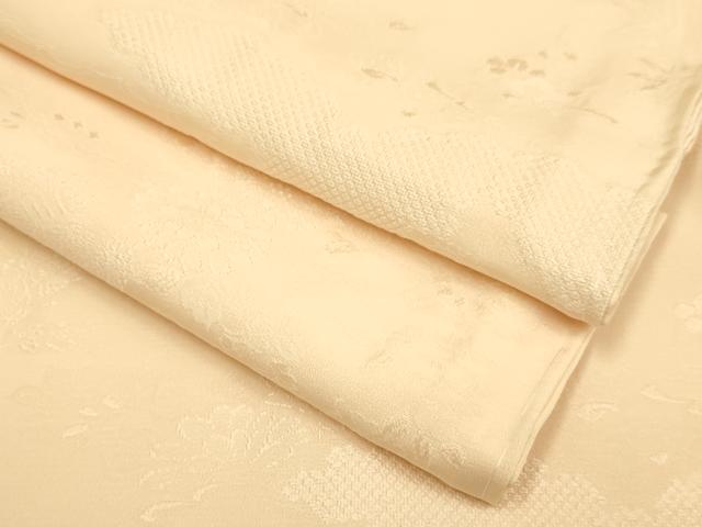 平和屋着物●上質な色無地　雲取花地紋　雄黄色　正絹　逸品　DABA8882du
