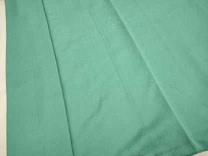 平和屋着物●上質な色無地　濃い青磁色　正絹　逸品　DABA8884du