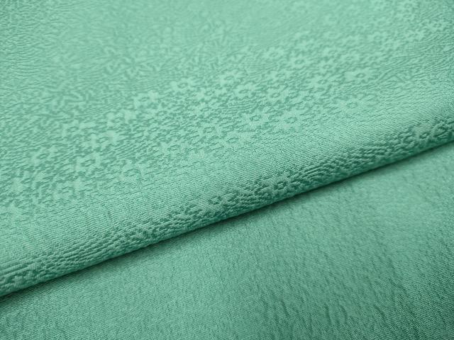 平和屋着物●上質な色無地　濃い青磁色　正絹　逸品　DABA8884du