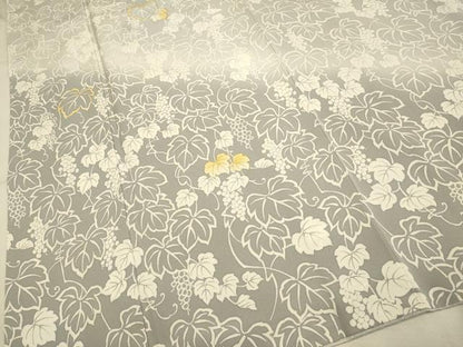 平和屋着物●訪問着 駒刺繍 葡萄蔦の葉文 暈し染め 正絹 逸品 DABA8885du