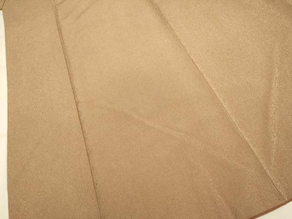 平和屋着物●洗える最高級着物 ＜英＞はなぶさ謹製 江戸小紋 万筋 渋紙色×洗柿色 鬼しぼ縮緬 DABA8886du
