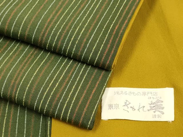 平和屋着物●洗える最高級着物 ＜英＞はなぶさ謹製 小紋 縞 DABA8889du