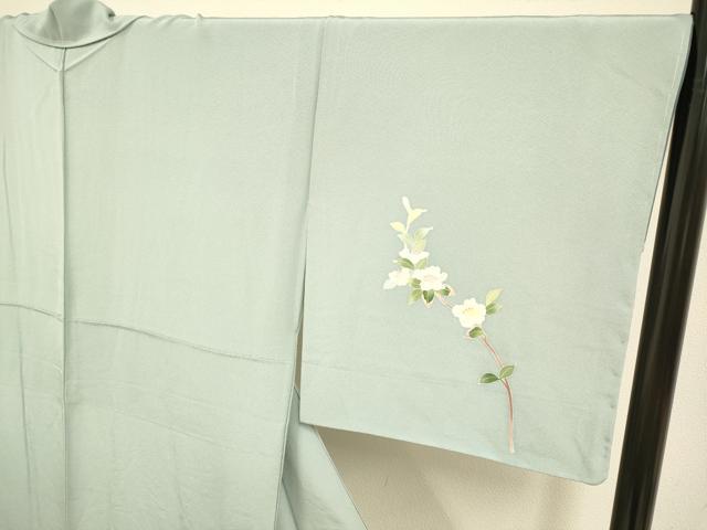 平和屋着物●本加賀友禅作家 南克治 訪問着 枝花文 暈し染め 正絹 逸品 未使用 DABA8892du