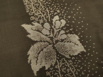平和屋着物●本場大島紬 地空き 花間道 正絹 逸品 DABA8896du