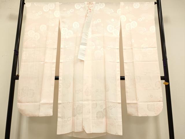 平和屋着物●豪華振袖・長襦袢セット 駒刺繍 束ね熨斗雪輪花文 金彩 半衿刺繍 正絹 逸品 DABA8898du