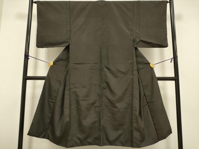 平和屋着物■男性 濃い赤墨色 正絹 逸品 DABA8918du