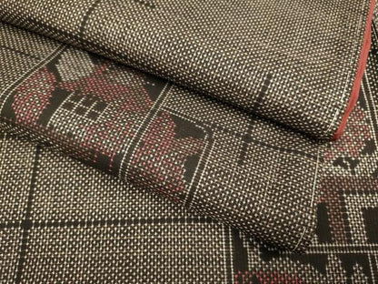 平和屋着物●本場大島紬 7マルキ 色紙重ね風景文 やまと誂製 正絹 逸品 未使用 DABA8948du