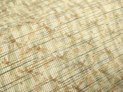 平和屋着物●上質な紬 絞り 変わり格子 正絹 逸品 DABA8953du