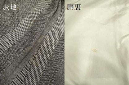 平和屋着物●江戸小紋 間道 正絹 逸品 DABA8957du