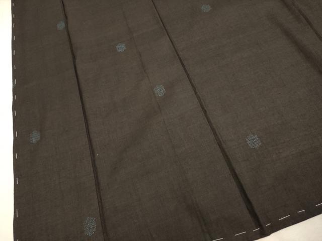 平和屋着物●結城紬 80亀甲 飛び亀甲柄 正絹 逸品 未使用 DABA8959du