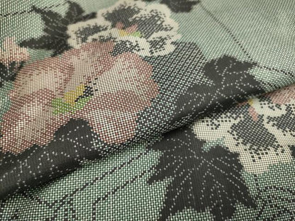 平和屋着物●本場大島紬 7マルキ 亀甲花文 正絹 逸品 DABA8960du