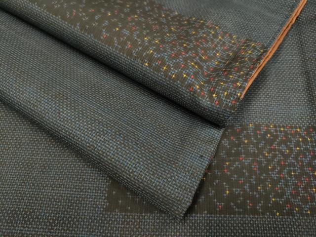 平和屋着物●本場大島紬 7マルキ 横段文 正絹 逸品 DABA8961du