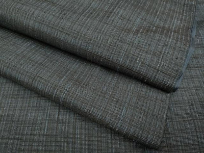 平和屋着物●男性 キングサイズ 格子 濃い藍鉄色 正絹 逸品 DABA8963du