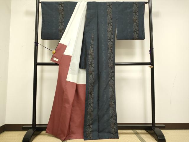 平和屋着物●本場大島紬 花間道 やまと誂製 正絹 逸品 DABA8971du