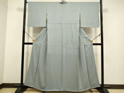 平和屋着物●上質な色無地 銀鼠色 正絹 逸品 DABA8974du