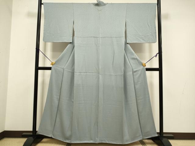 平和屋着物●上質な色無地 銀鼠色 正絹 逸品 DABA8974du