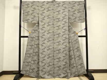 平和屋着物●上質な小紋 作家物 立波文 正絹 逸品 DABA8978du