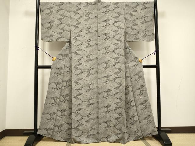平和屋着物●上質な小紋 作家物 立波文 正絹 逸品 DABA8978du